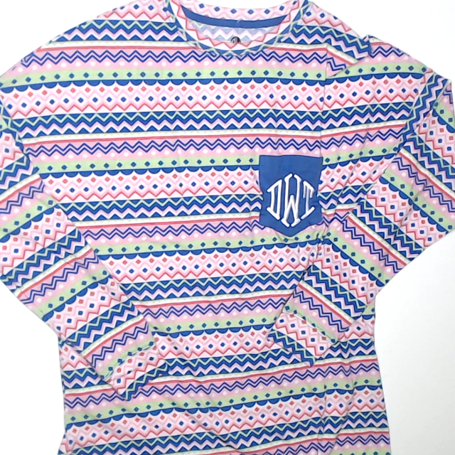 BLOOPER CLOTHING: Monogrammed Patterned Long Sleeve Shirt