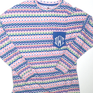 BLOOPER CLOTHING: Monogrammed Patterned Long Sleeve Shirt