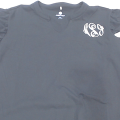 BLOOPER CLOTHING: Monogrammed Flutter Sleeve Top
