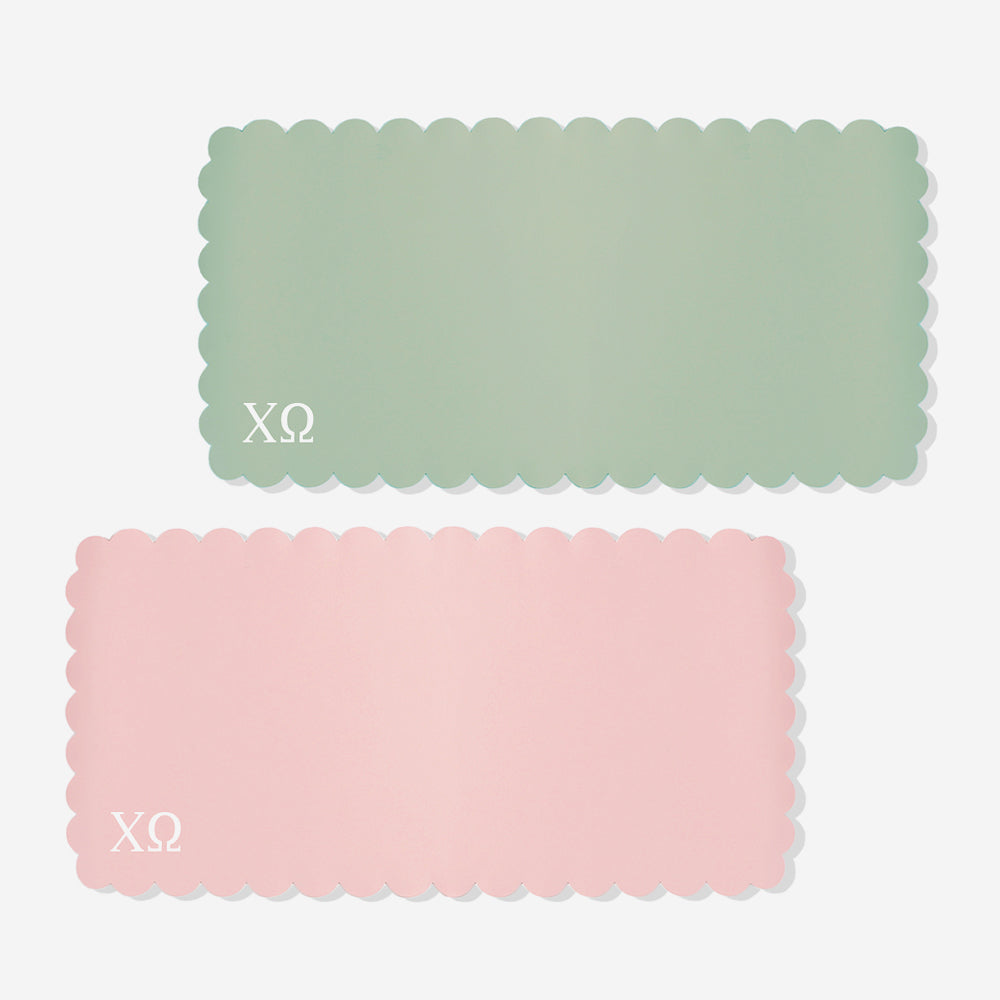 Chi Omega Desk Mat | Faux Leather Sorority Desk Accessory