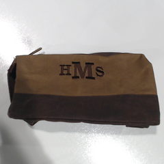 BLOOPER ACCESSORY: Personalized Waxed Canvas Dopp Kit