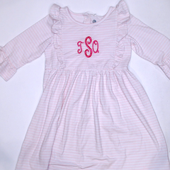 BLOOPER KIDS: Monogrammed Kids Ruffle Dress
