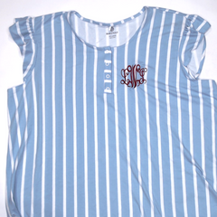 BLOOPER CLOTHING: Monogrammed Ruffle Top