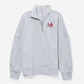 Alpha Phi Oversized Quarterzip | Heathered Gray