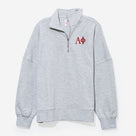 Alpha Phi Oversized Quarterzip | Heathered Gray