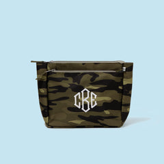 Monogrammed Kids Toiletry Bag in Green Camo