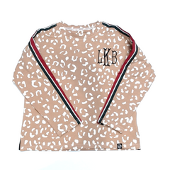BLOOPER KIDS: Monogrammed Kids Striped Sleeve Shirt