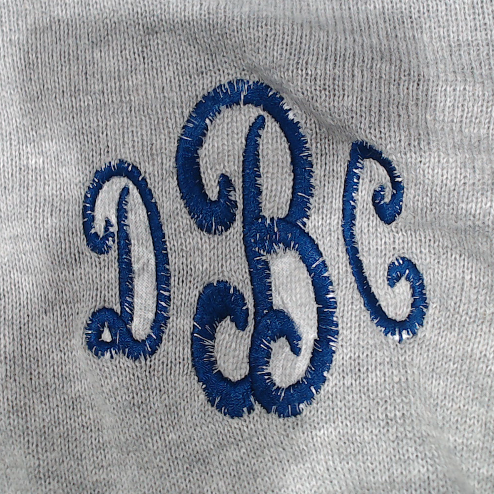 BLOOPER CLOTHING: Monogrammed Knit Sweater Jacket