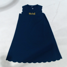BLOOPER KIDS: Monogrammed Girls Scallop Dress