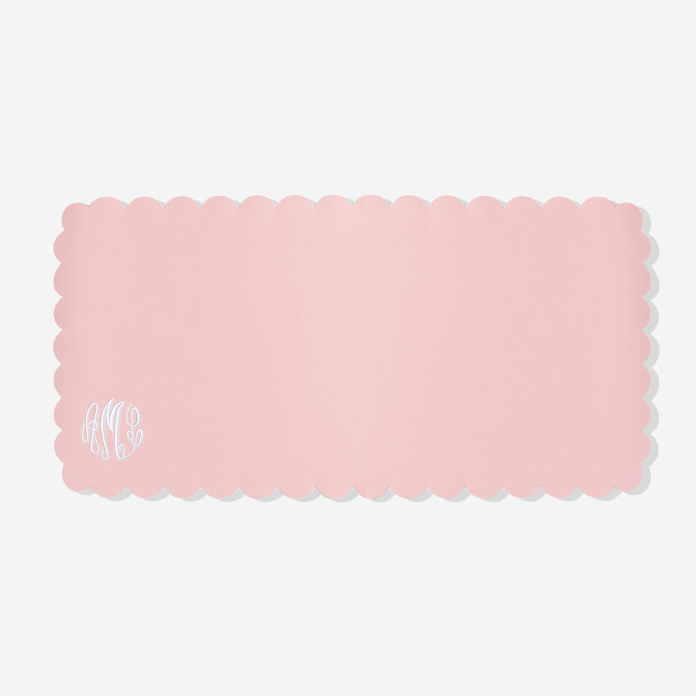 Monogrammed Desk Mat in Pink