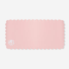 Monogrammed Desk Mat in Pink