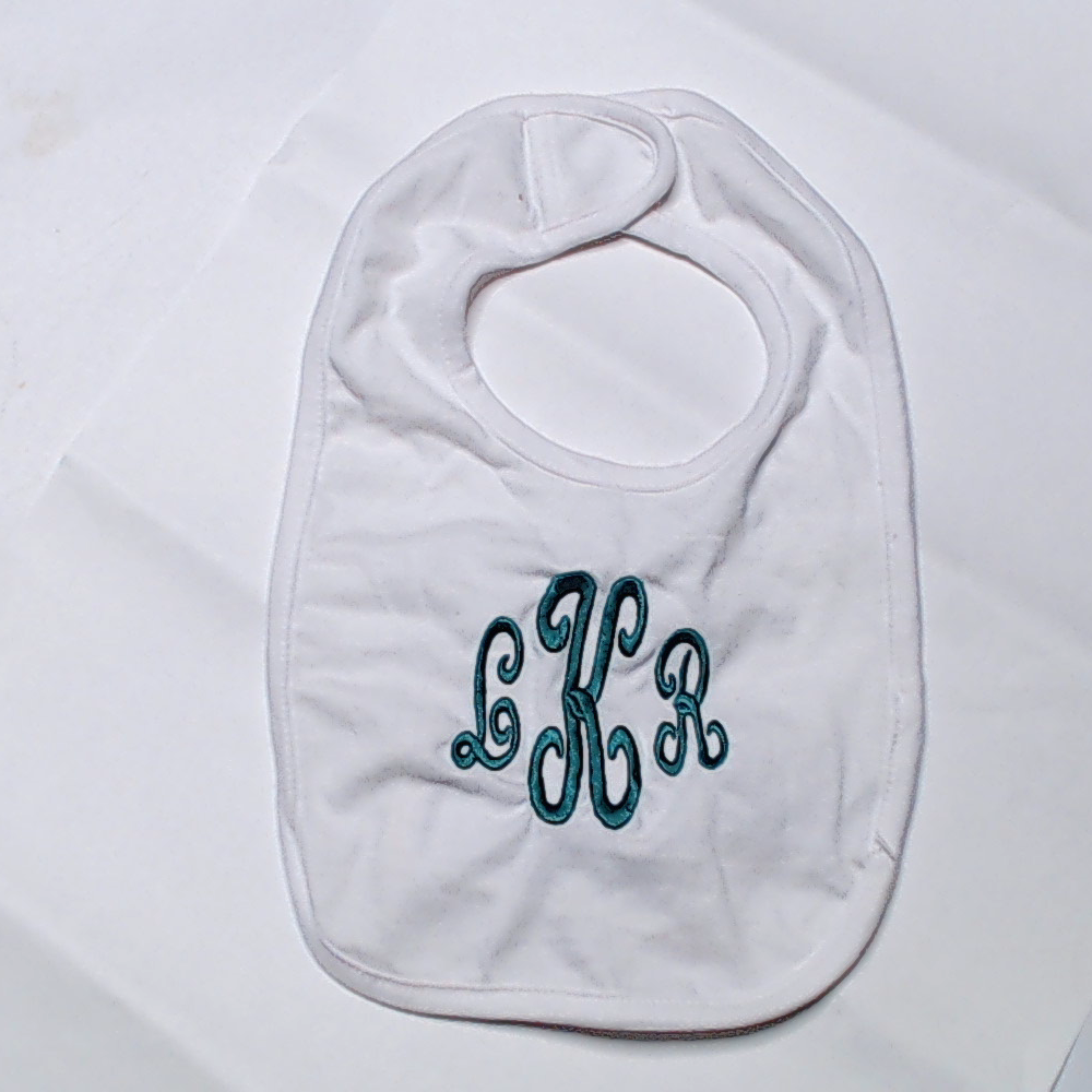 BLOOPER KIDS: Monogrammed Baby Bib