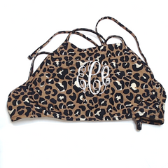 BLOOPER SWIM: Monogrammed High Neck Bikini Top