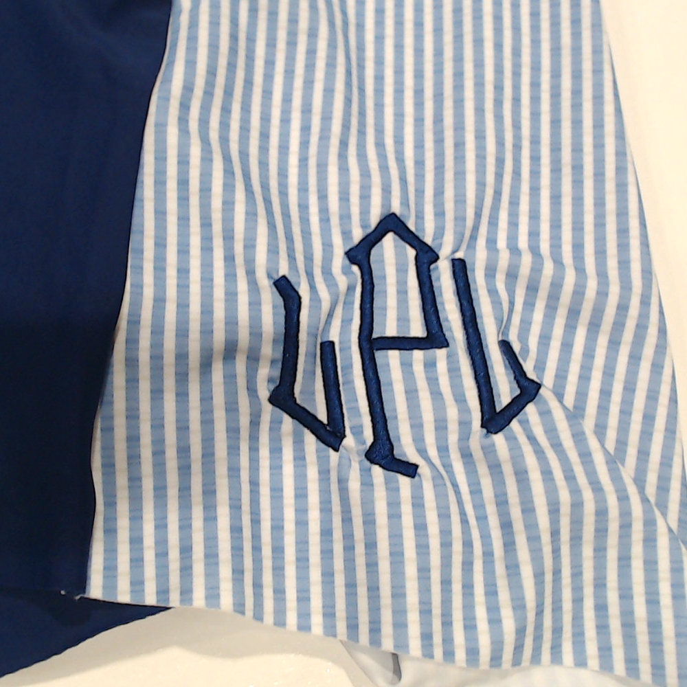 BLOOPER SWIM: Monogrammed Ruched Tankini