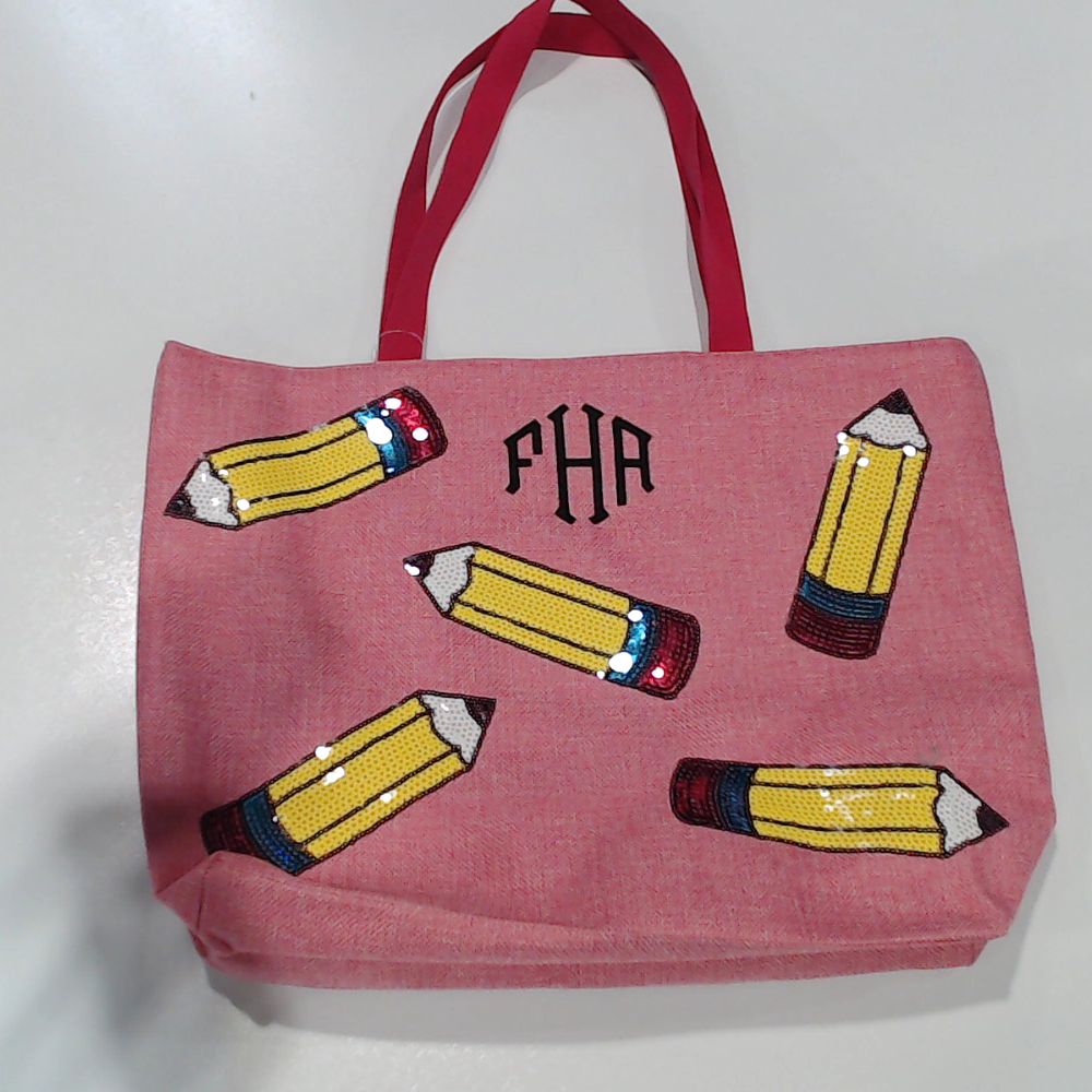 BLOOPER BAG: Monogrammed Sequin Tote Bag