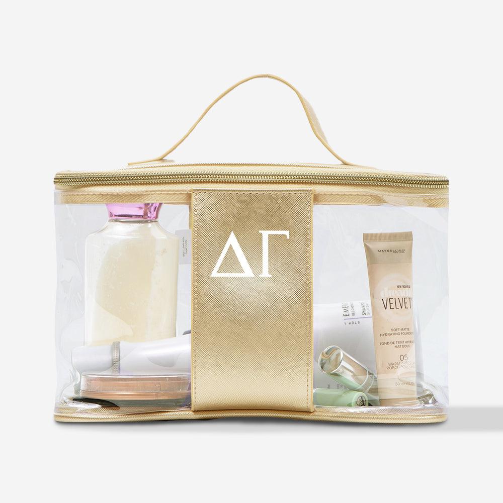 Delta Gamma Clear Train Case | Monogrammed Sorority Travel Accessories