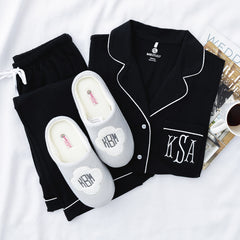 White Quatrefoil slippers flatlay ootd