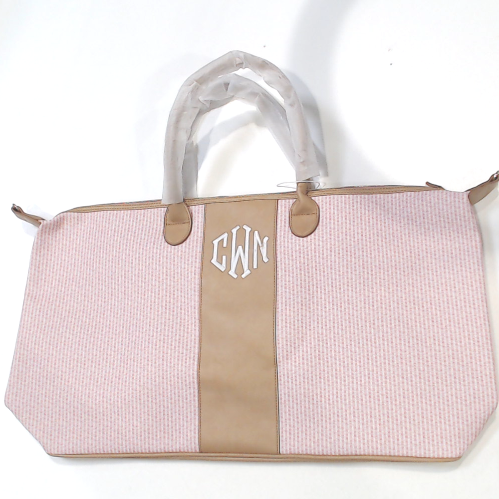 BLOOPER BAG: Monogrammed Seersucker Weekender - Promotional