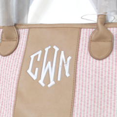 BLOOPER BAG: Monogrammed Seersucker Weekender - Promotional