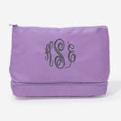 Monogrammed Double Layer Makeup Bag | Lilac