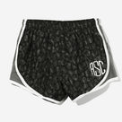 Monogrammed Running Shorts | Onyx Leopard