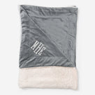 Personalized Sherpa Blanket | Soft Gray