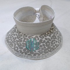 BLOOPER SWIM: Monogrammed Packable Straw Visor