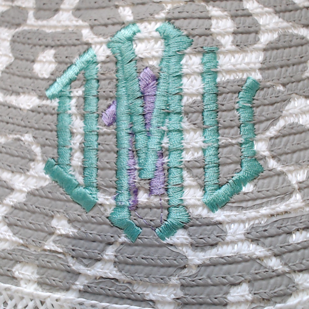BLOOPER SWIM: Monogrammed Packable Straw Visor
