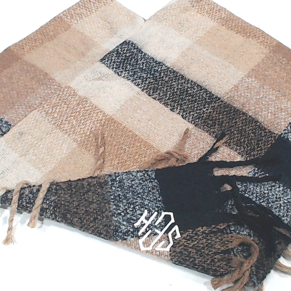 BLOOPER CLOTHING: Monogrammed Plaid Poncho