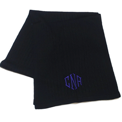 BLOOPER ACCESSORY: Monogrammed Cable Knit Scarf