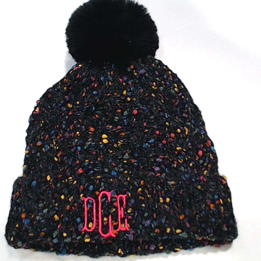 BLOOPER ACCESSORY: Monogrammed Pom Pom Beanie