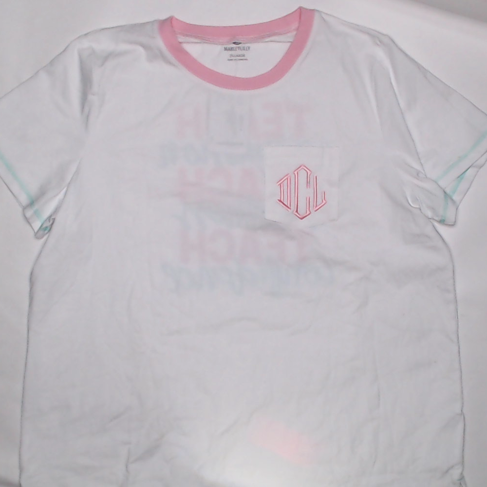 BLOOPER CLOTHING: Monogrammed Teacher Short Sleeve T-Shirt
