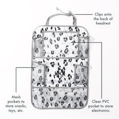 black sassy spots seat organizer infographic