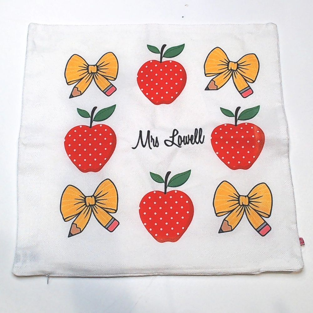 BLOOPER ACCESSORY: Monogrammed Teacher Pillow Sham