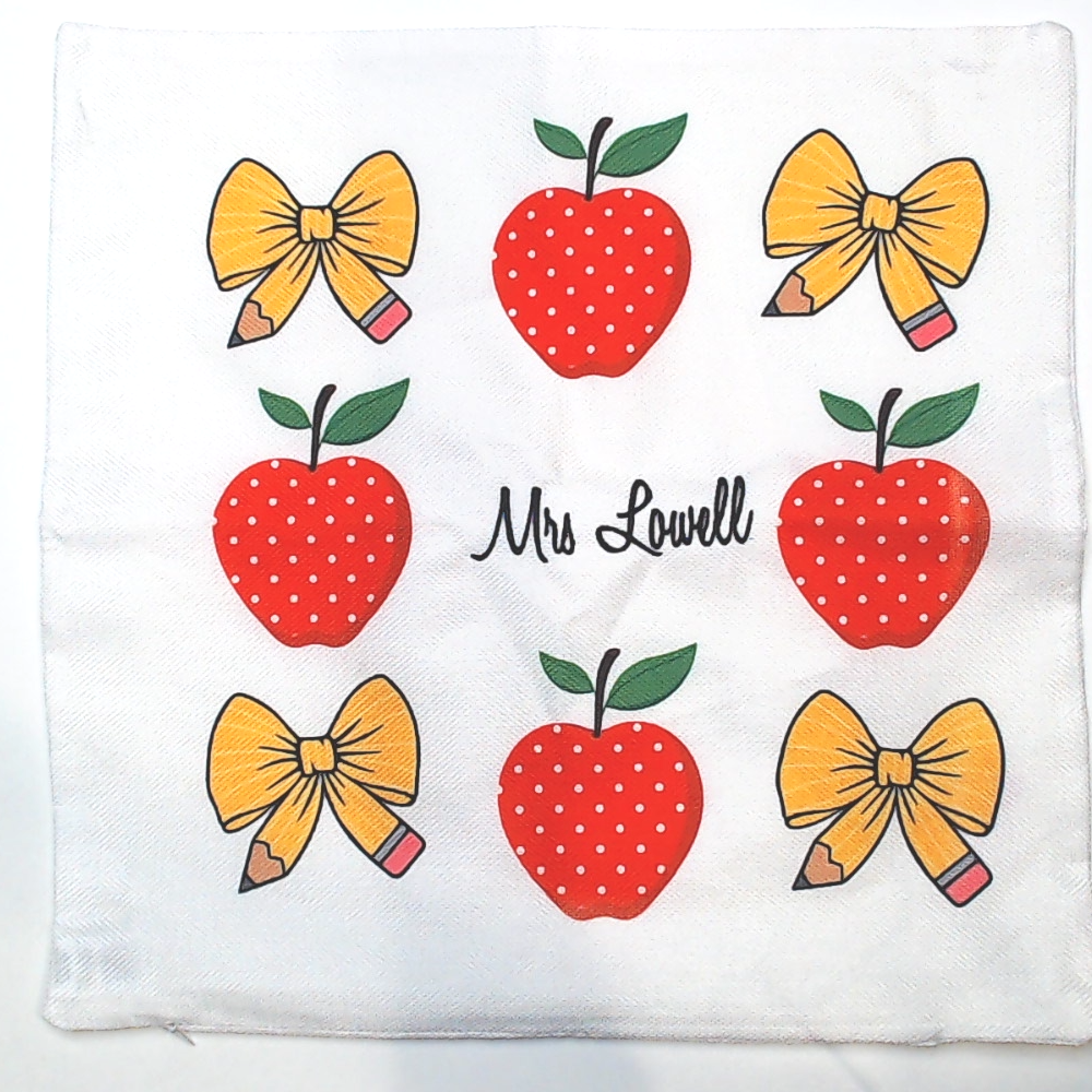 BLOOPER ACCESSORY: Monogrammed Teacher Pillow Sham