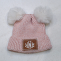 BLOOPER KIDS: Monogrammed Kids Pom Pom Beanie