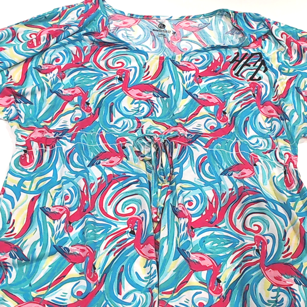 BLOOPER CLOTHING: Monogrammed Cinch Waist Cover Up