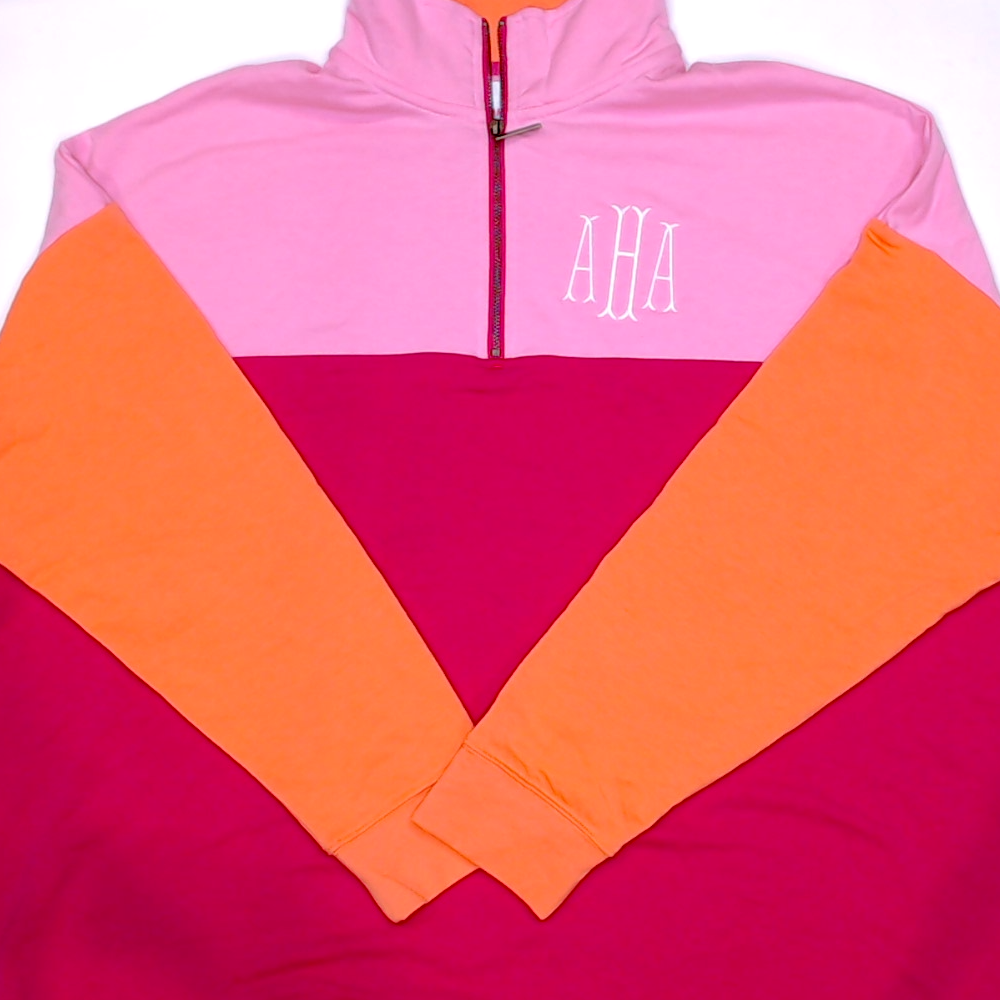 BLOOPER CLOTHING: Monogrammed Quarter Zip Sweatshirt