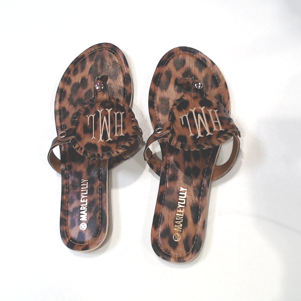 BLOOPER SHOES: Monogrammed Embroidered Sandals