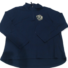 BLOOPER CLOTHING: Monogrammed Lightweight Waffle Quarter Zip Pullover