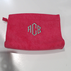 BLOOPER BAG: Monogrammed Terry Toiletry Bag