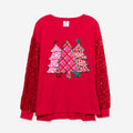 christmas sweatshirt in red sequin