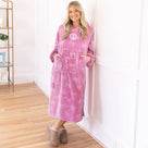 Monogrammed XL Blanket Hoodie | Pink Bows