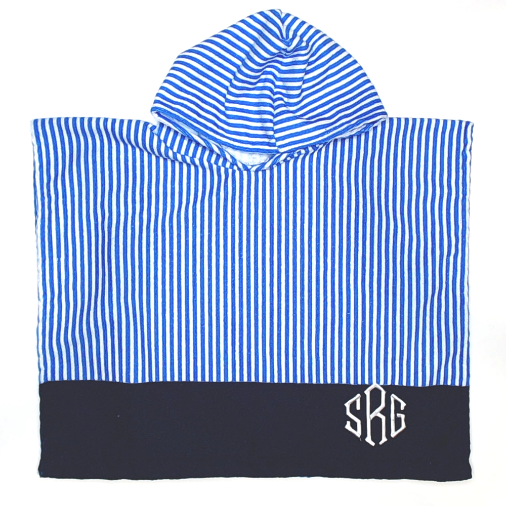 BLOOPER KIDS: Monogrammed Toddler Hooded Towel Poncho