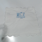 BLOOPER ACCESSORY: Monogrammed Scalloped Pillow Sham