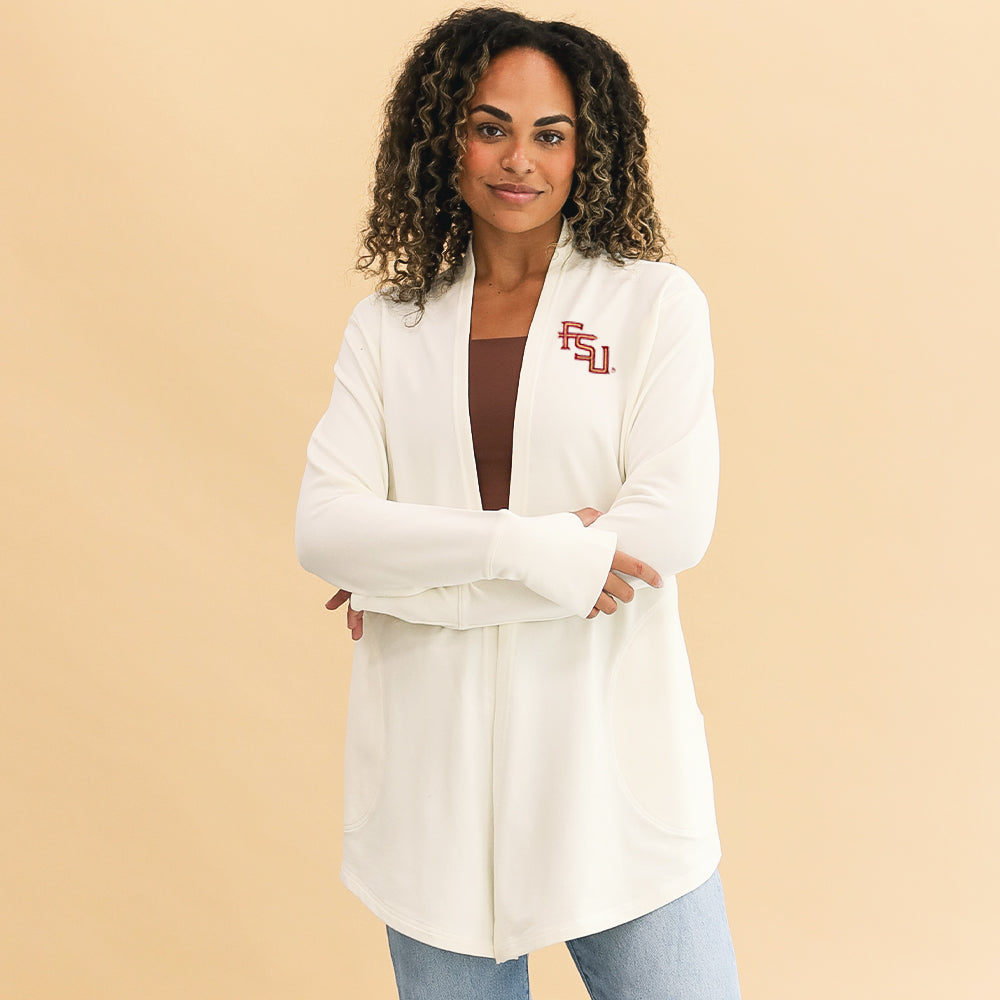 fsu sweatshirt cardigan on jae