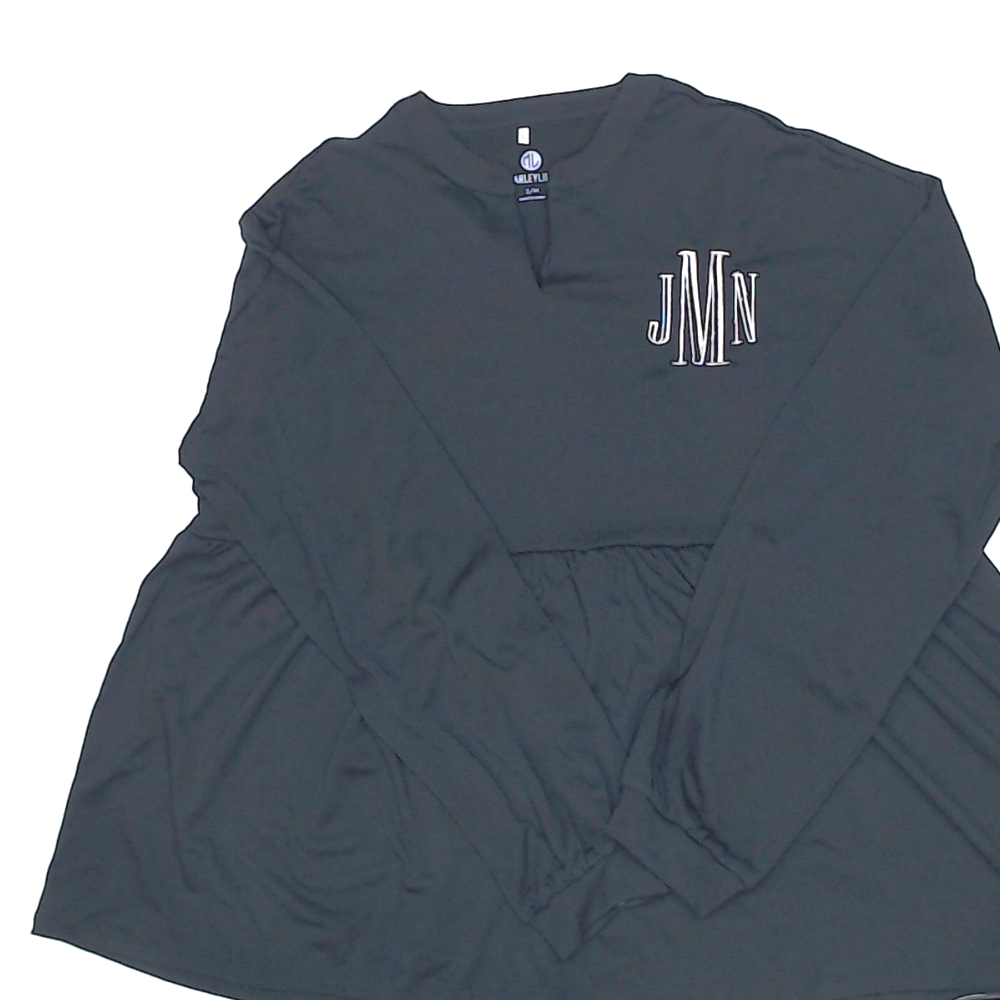 BLOOPER CLOTHING: Monogrammed Peplum Top