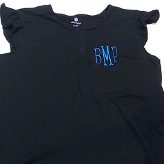BLOOPER CLOTHING: Monogrammed Ruffle Top