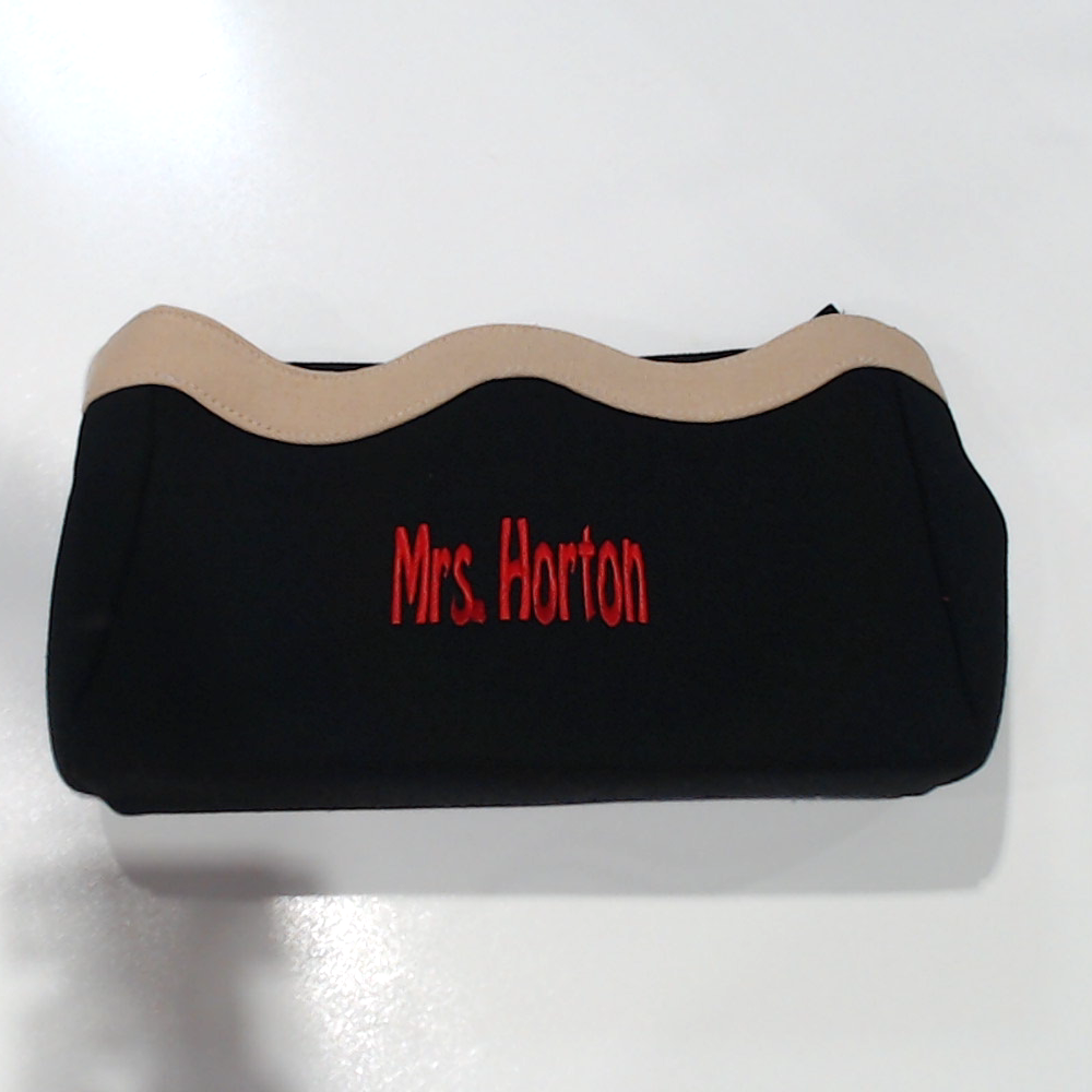BLOOPER BAG: Monogrammed Wavy Top Cosmetic Bag