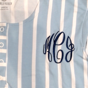 BLOOPER CLOTHING: Monogrammed Ruffle Top